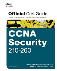 Image of the book CCNA Security 210-260, this is included with the training course at Logitrain